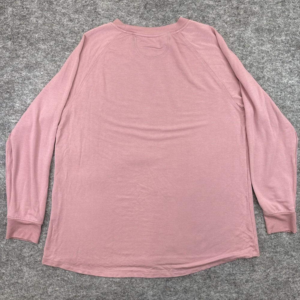 LAKE Women's Dusty Rose Pajama Set - Long Sleeve Top & Drawstring Pants - Picture 3 of 16